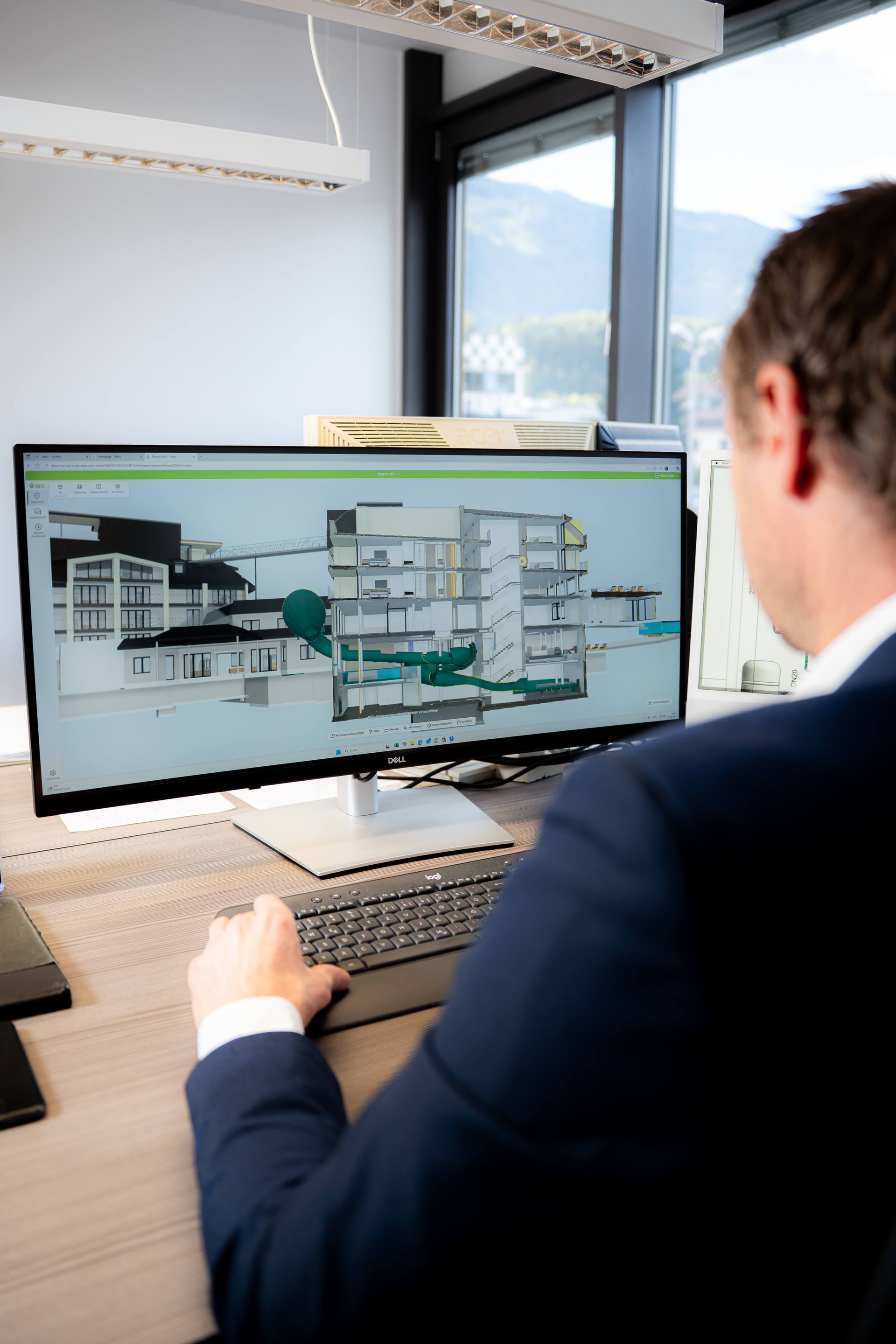 Technikdetail mit Modell