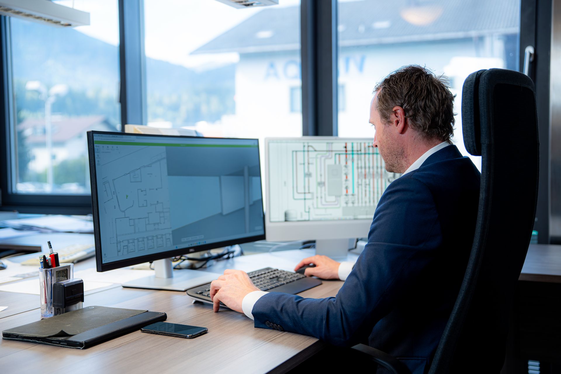 Projektbesprechung im Innenraum